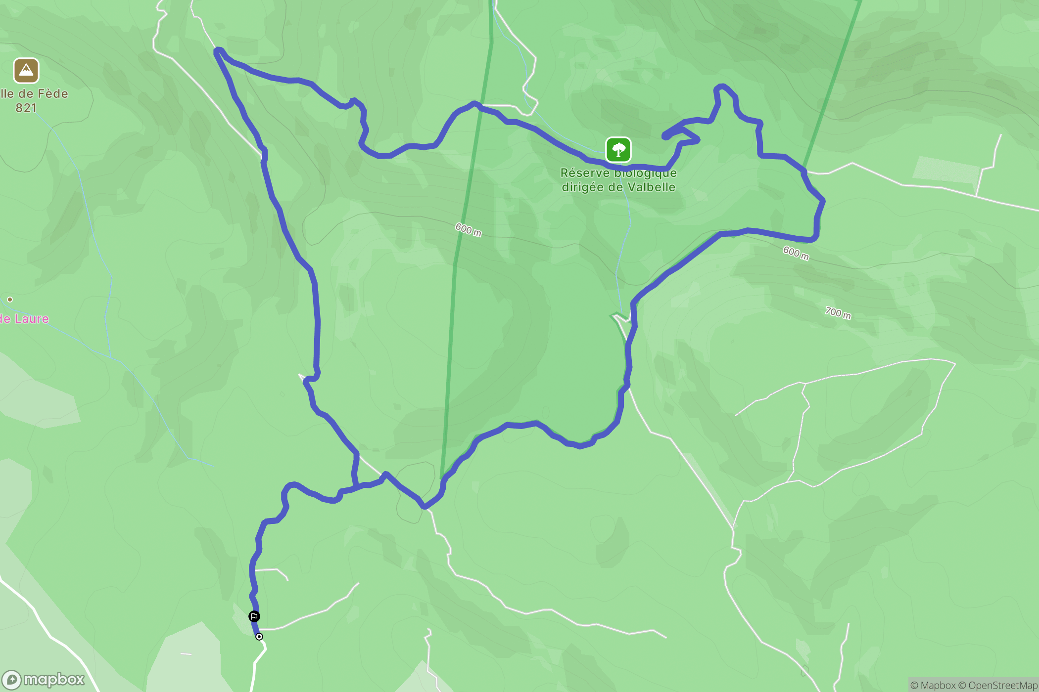 Signes : carte du parcours de randonnée - France