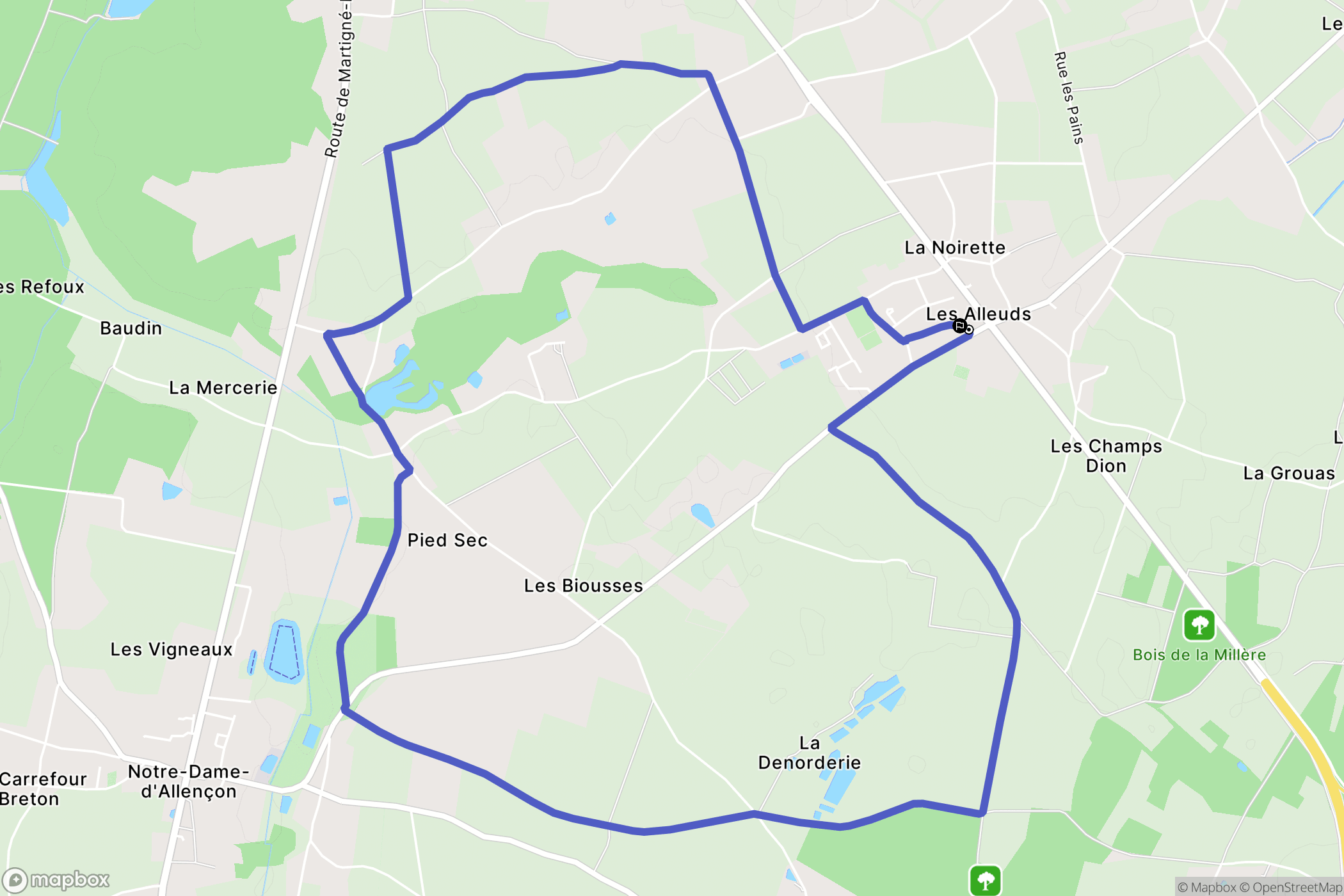 Brissac-Loire-Aubance : carte du parcours de randonnée - France