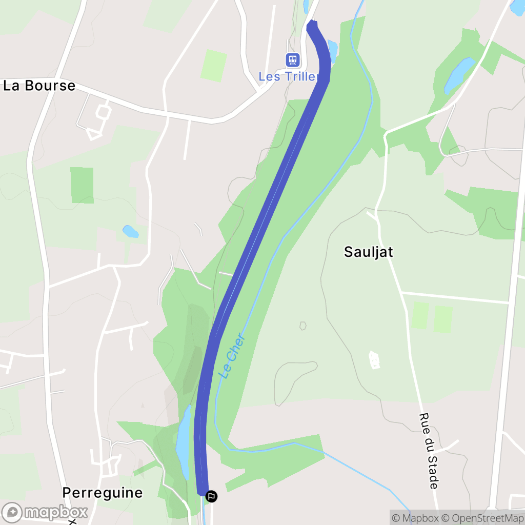 Saint-Victor : carte du parcours de randonnée - France
