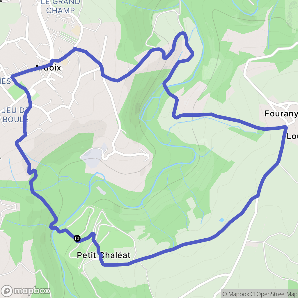Éclassan : carte du parcours de randonnée - France