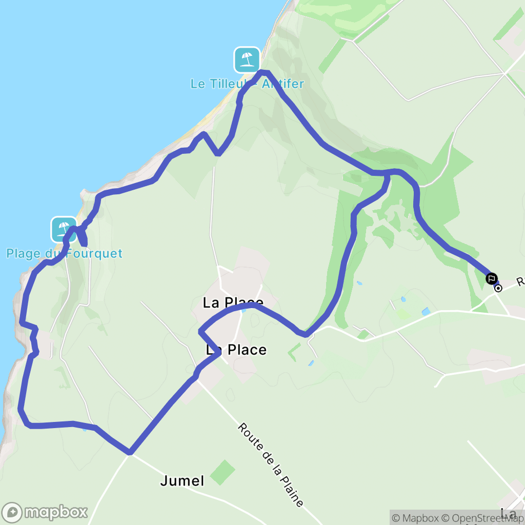 Le Tilleul : carte du parcours de randonnée - France