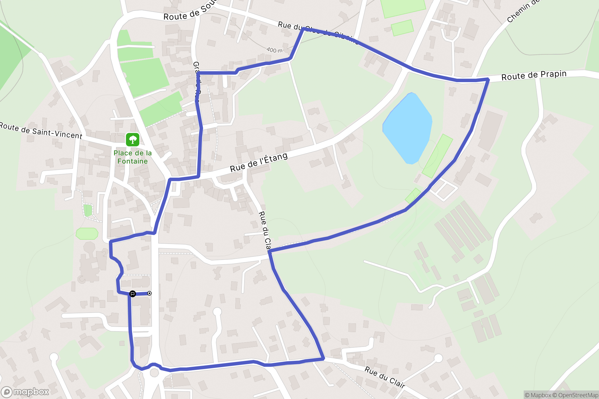 Saint-Laurent-d'Agny : carte du parcours de randonnée - France