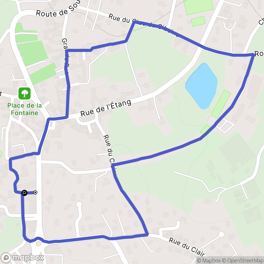 Saint-Laurent-d'Agny : carte du parcours de randonnée - France