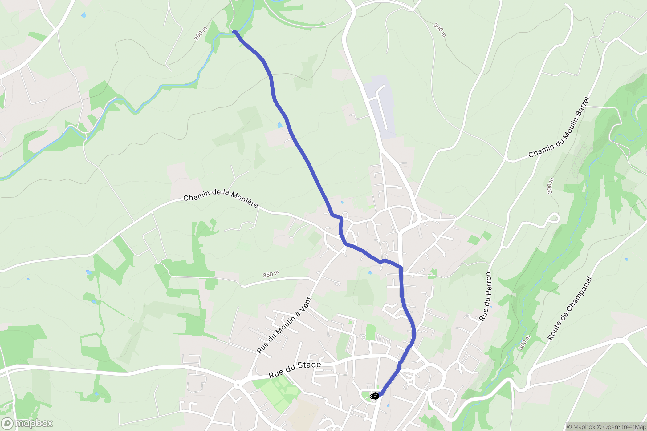 Soucieu-en-Jarrest : carte du parcours de randonnée - France