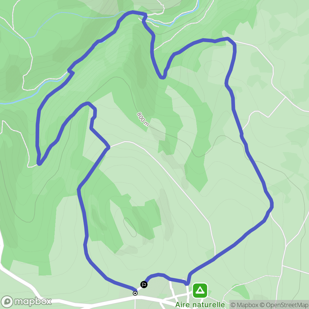 Olloix : carte du parcours de randonnée - France