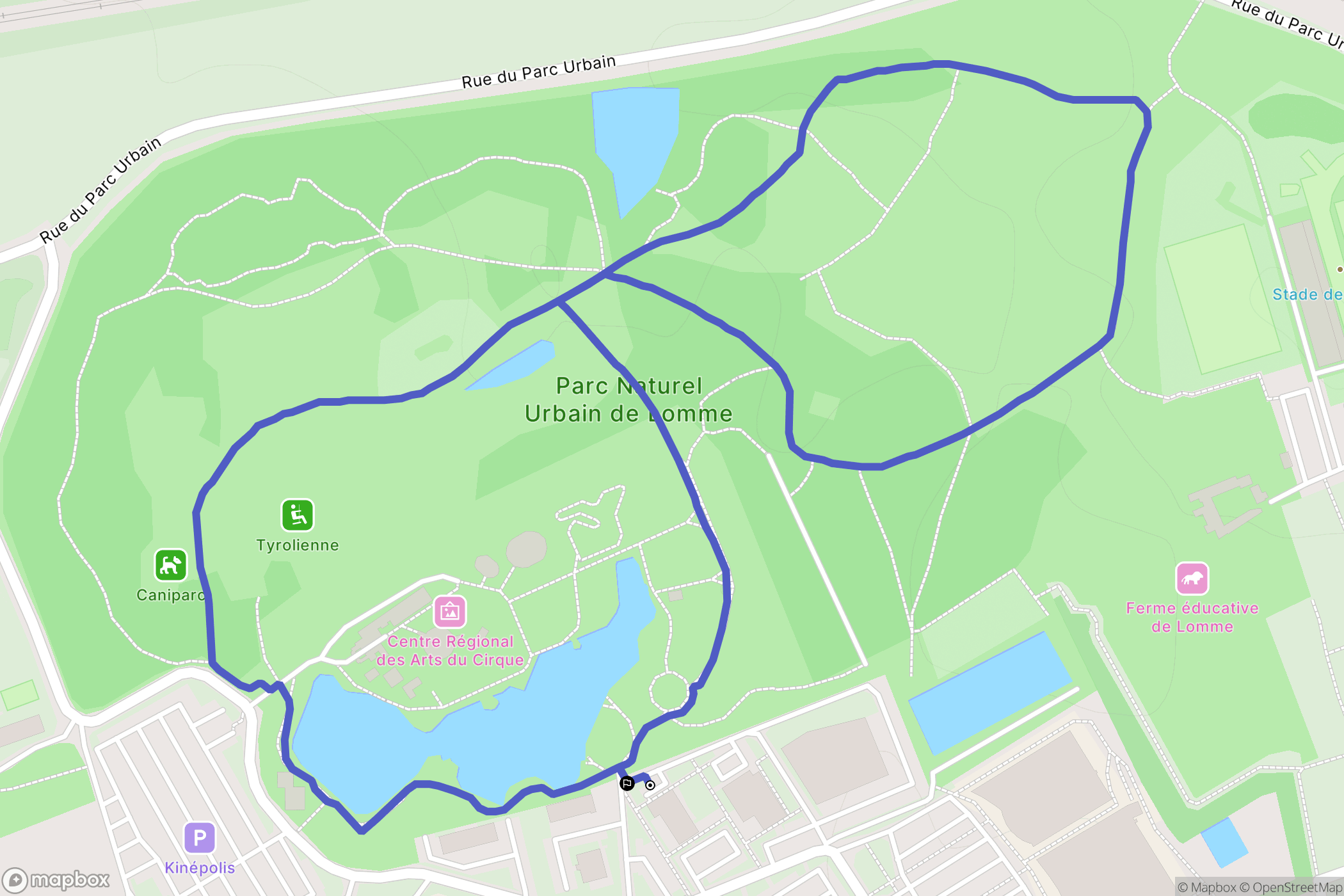 Lomme : carte du parcours de randonnée - France