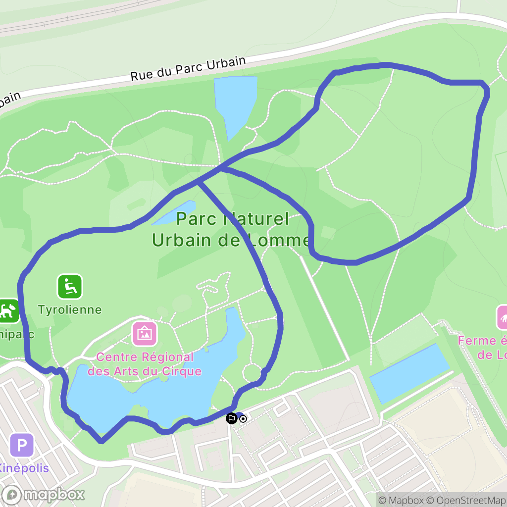 Lomme : carte du parcours de randonnée - France