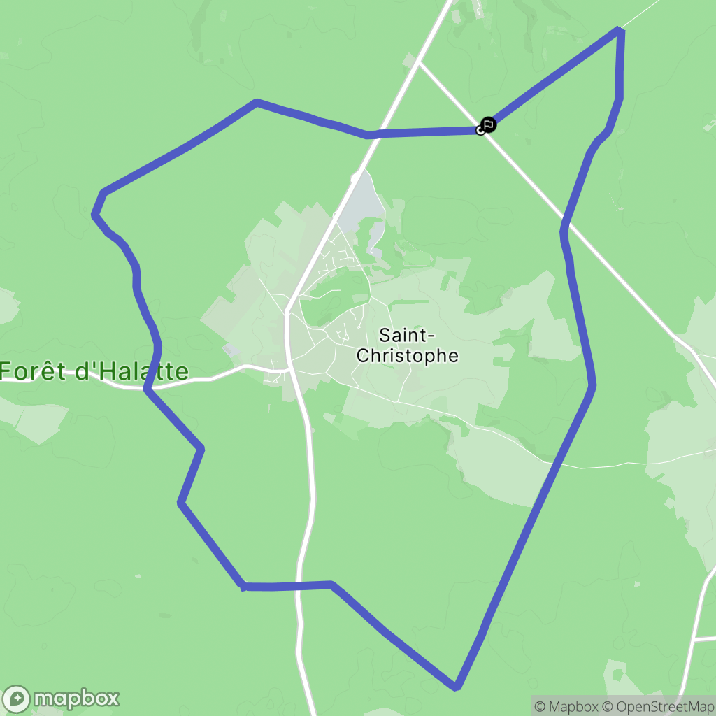 Fleurines : carte du parcours de randonnée - France