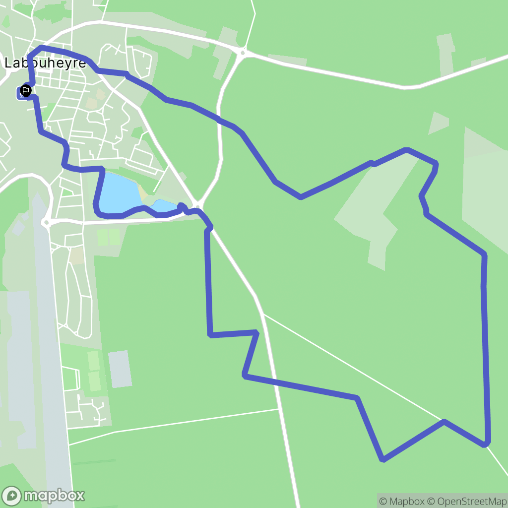 Labouheyre : carte du parcours de randonnée - France