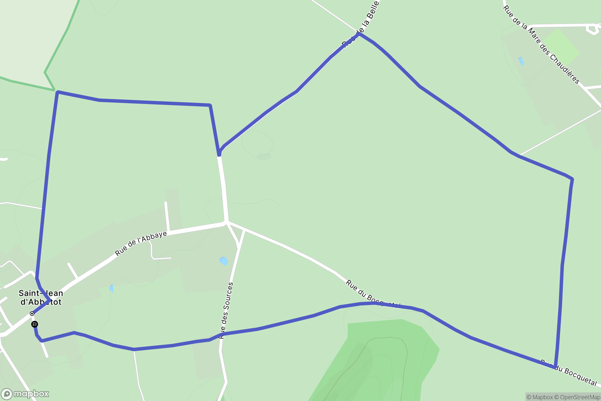 La Cerlangue : carte du parcours de randonnée - France
