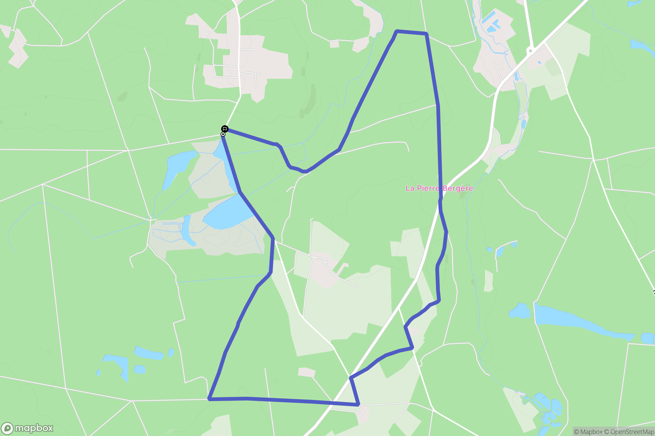 Saint-Mars-la-Brière : carte du parcours de randonnée - France