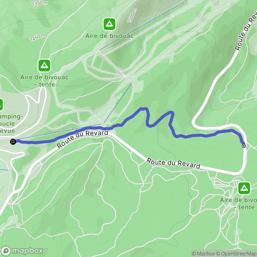 Montcel : carte du parcours de randonnée - France