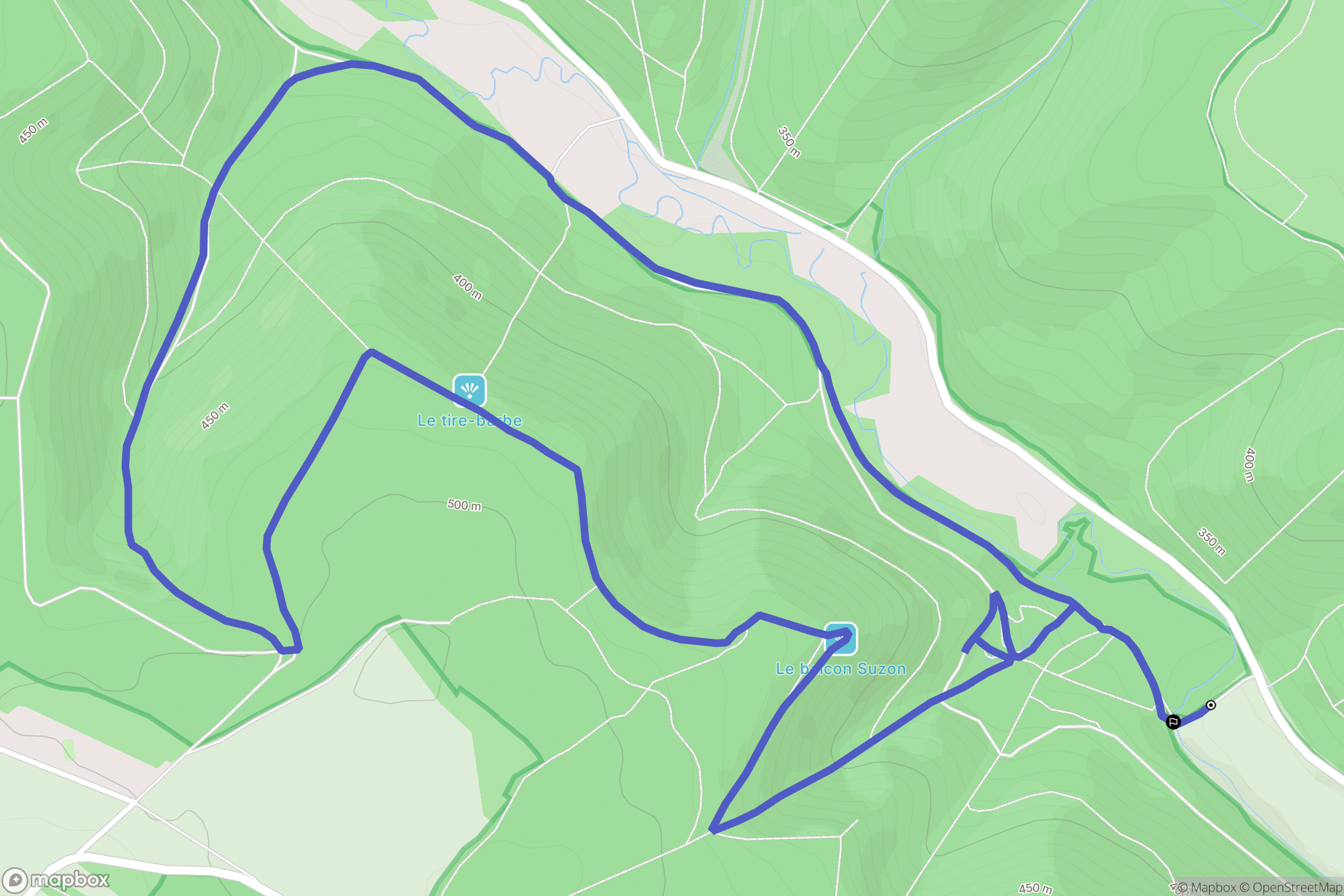 Messigny-et-Vantoux : carte du parcours de randonnée - France