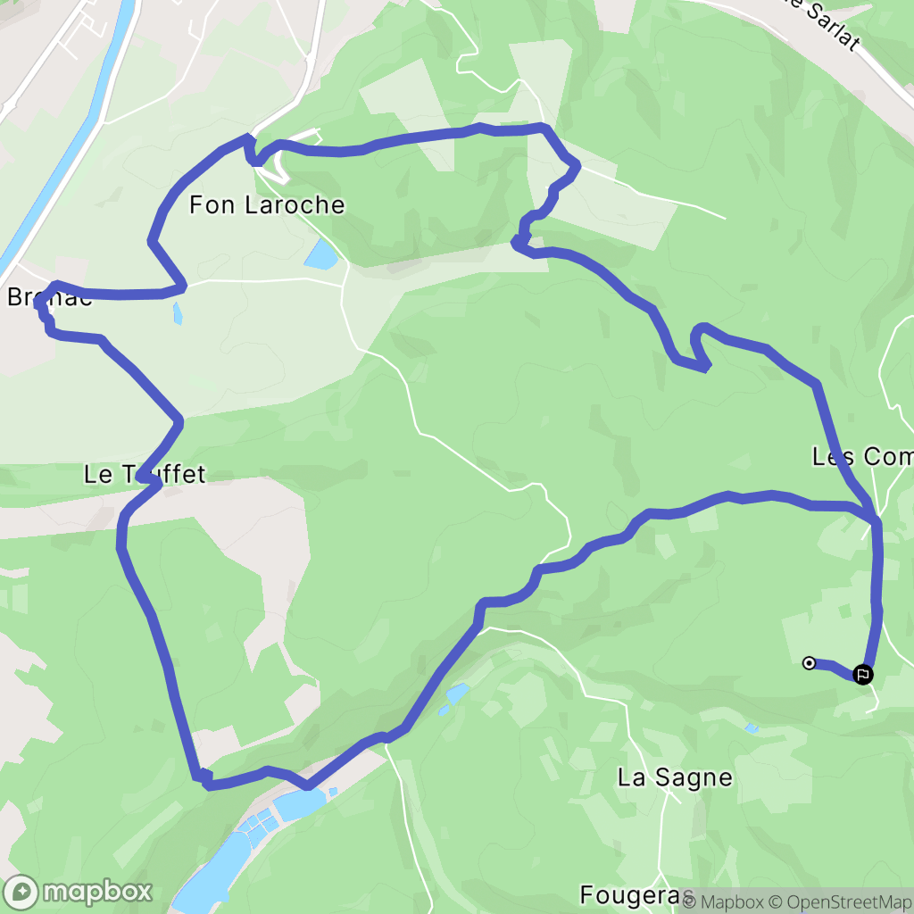 La Combe : carte du parcours de randonnée - France