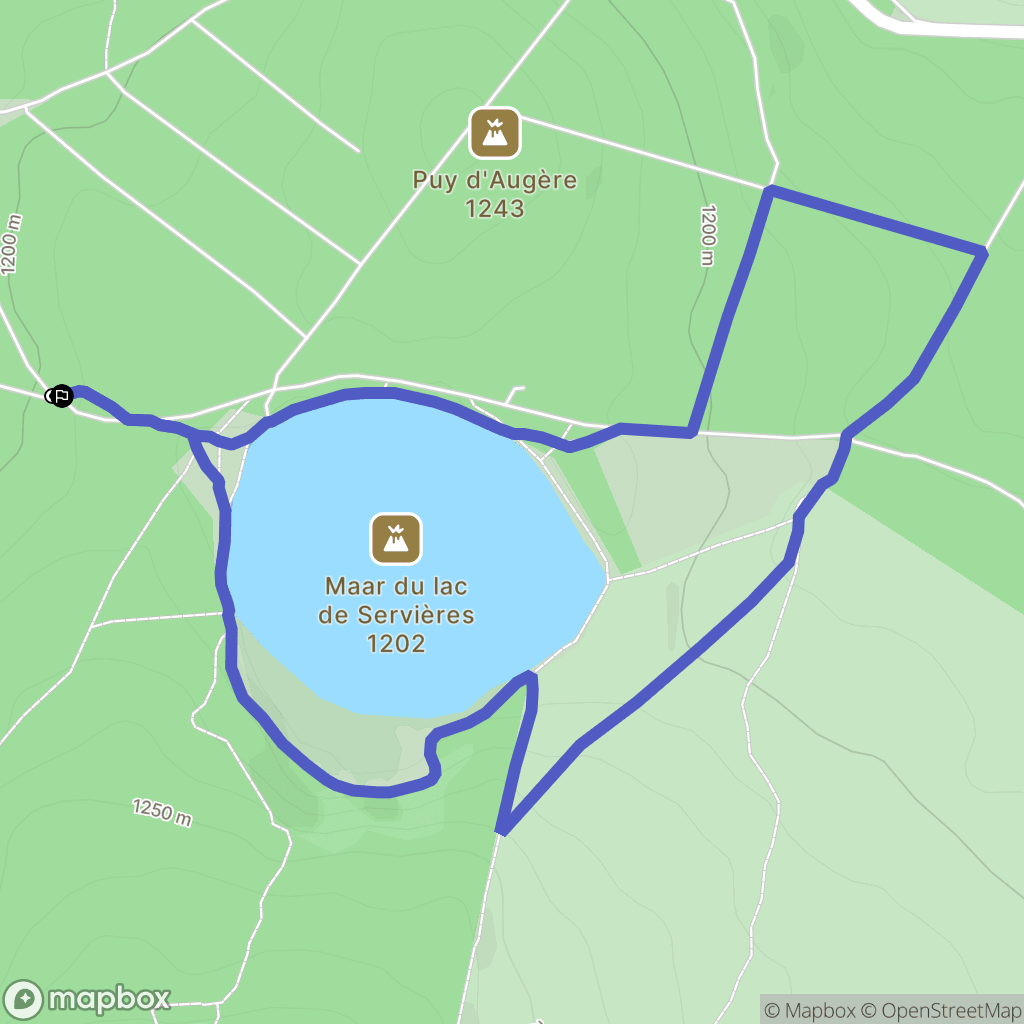 Servières : carte du parcours de randonnée - France