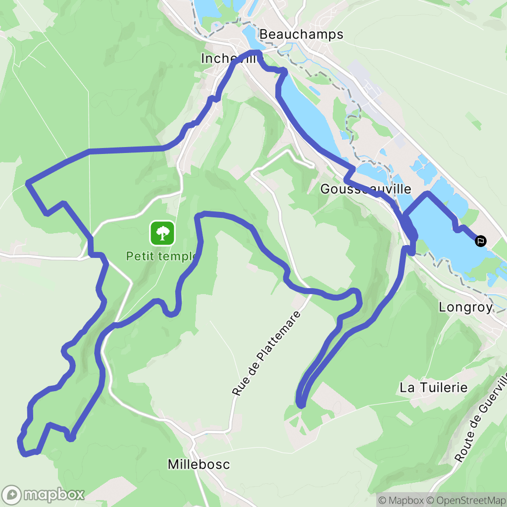 Gamaches : carte du parcours de randonnée - France