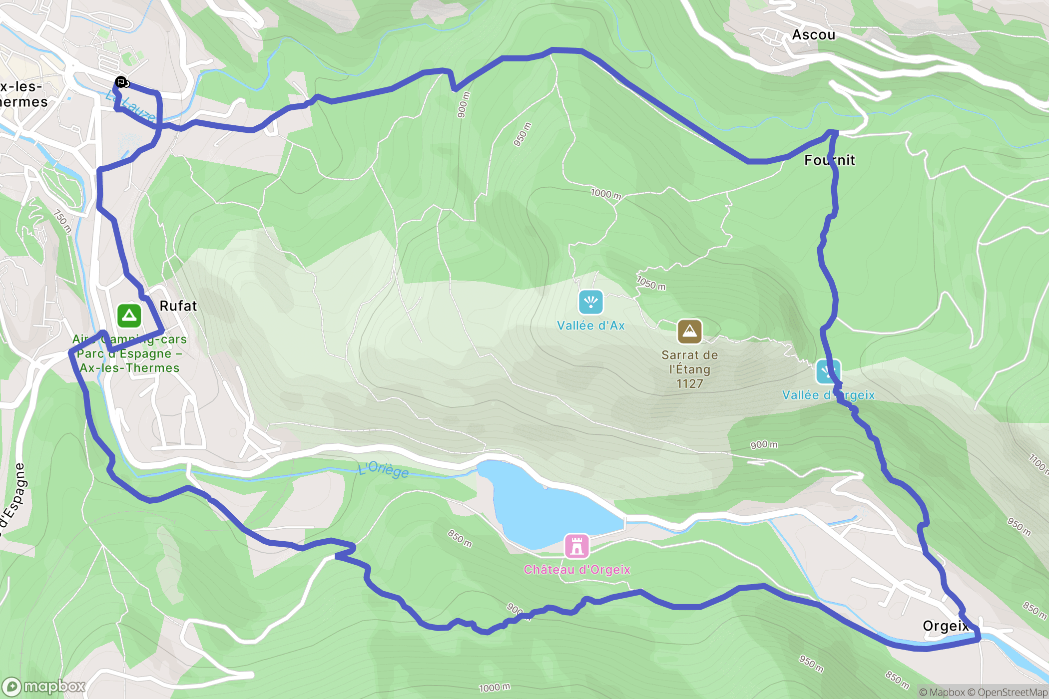 Ax-les-Thermes: routekaart voor buitenactiviteiten - France