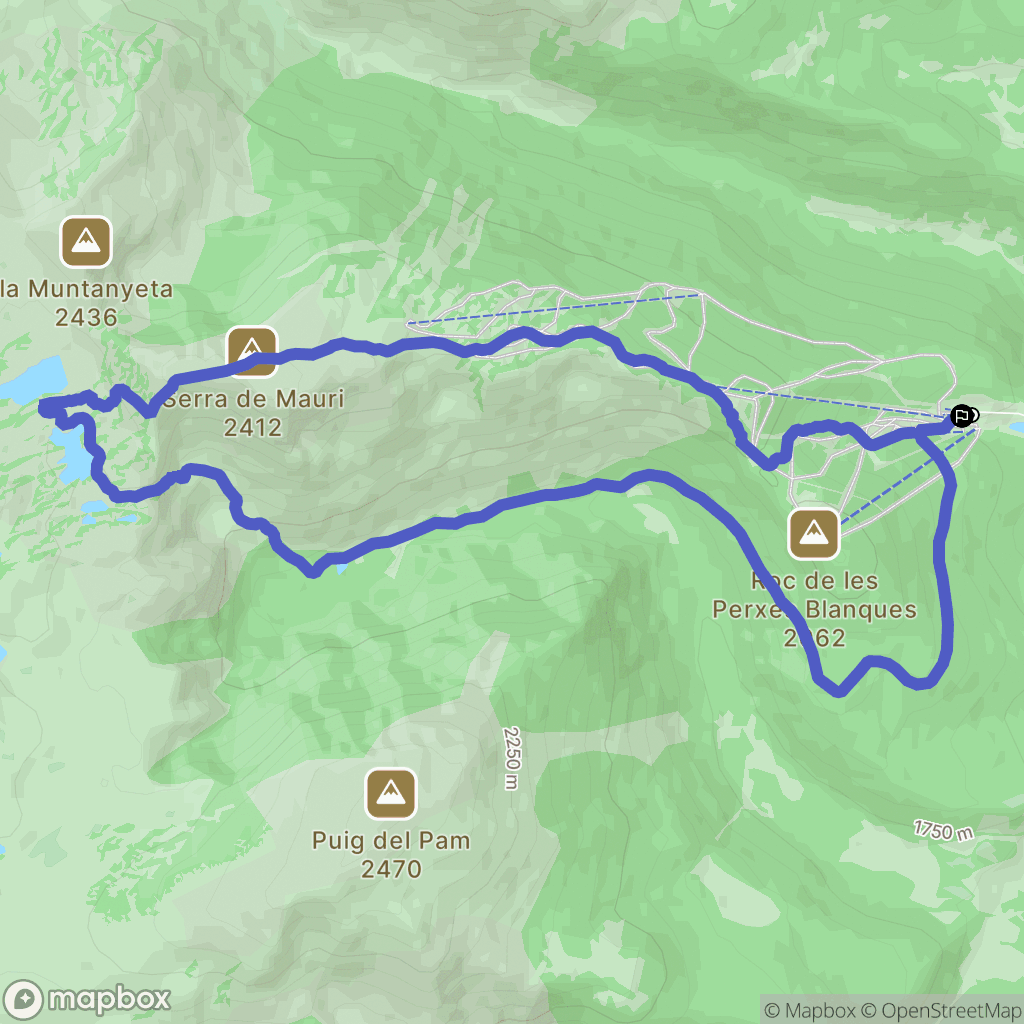 Formiguères : carte du parcours de randonnée - France