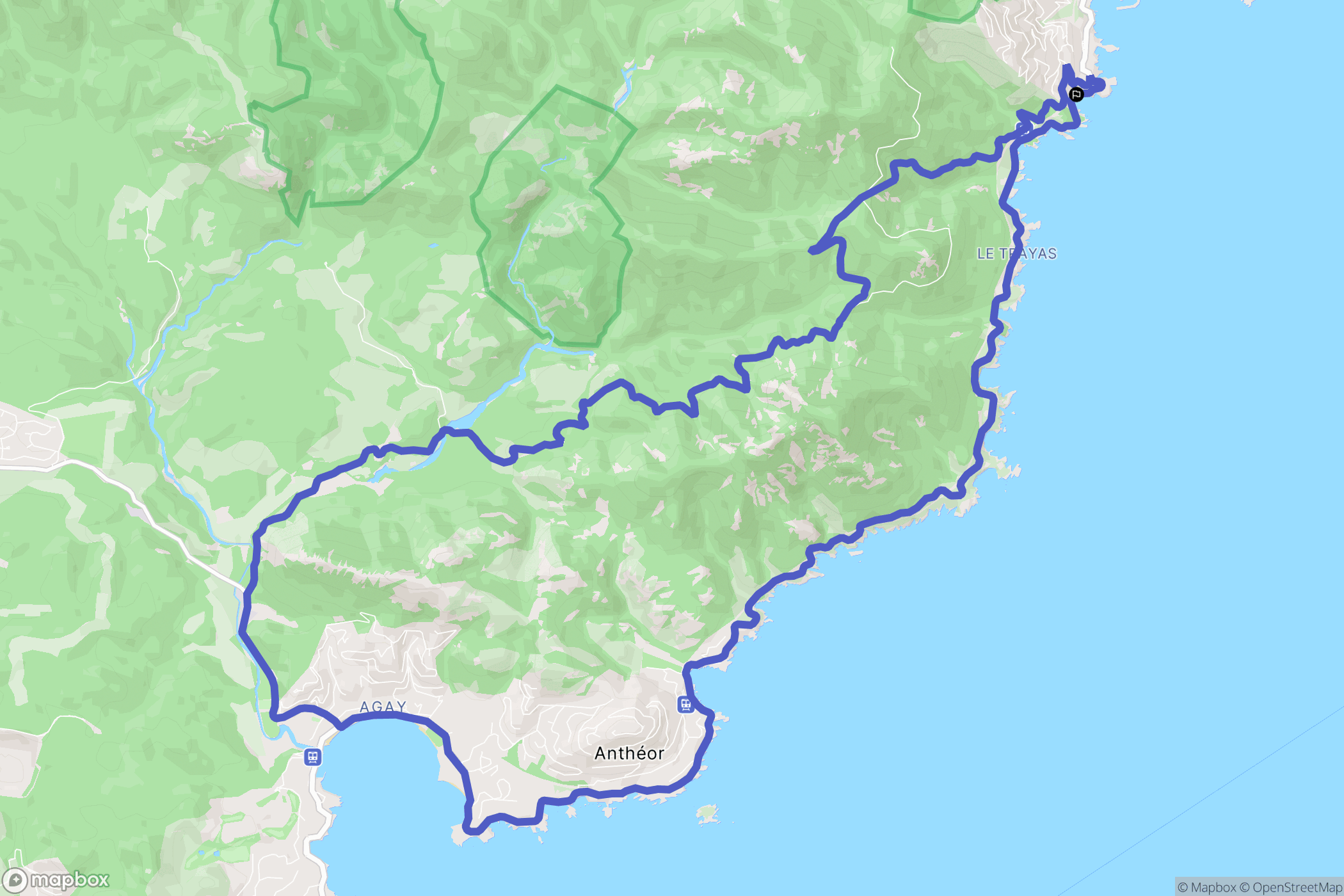 Saint-Raphaël : carte du parcours de randonnée - France