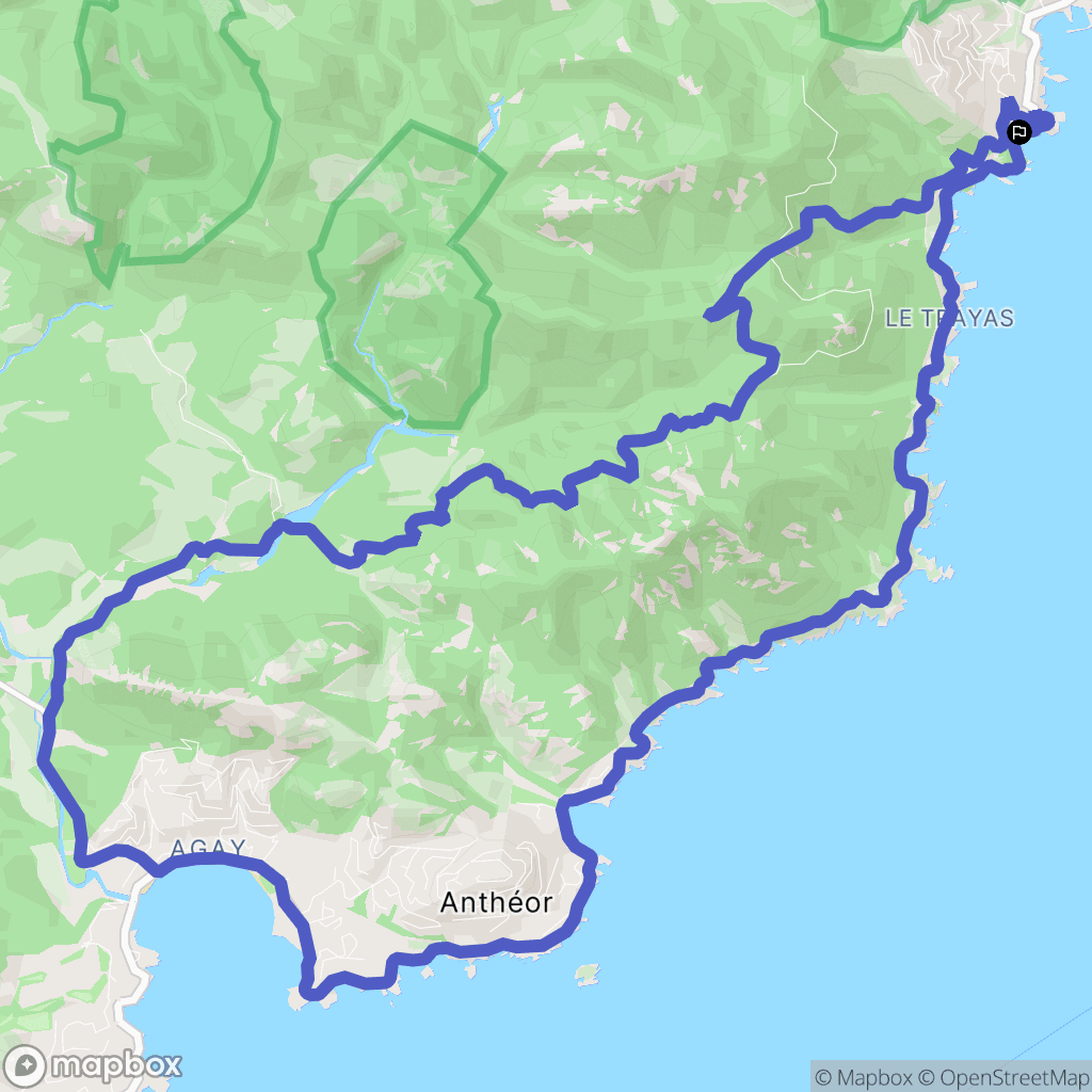 Saint-Raphaël : carte du parcours de randonnée - France