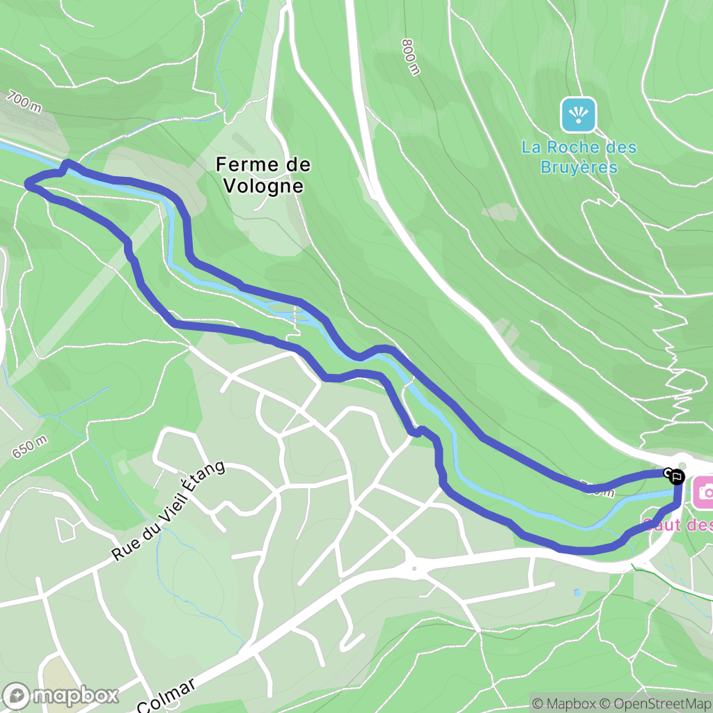 Xonrupt-Longemer : carte du parcours de randonnée - France