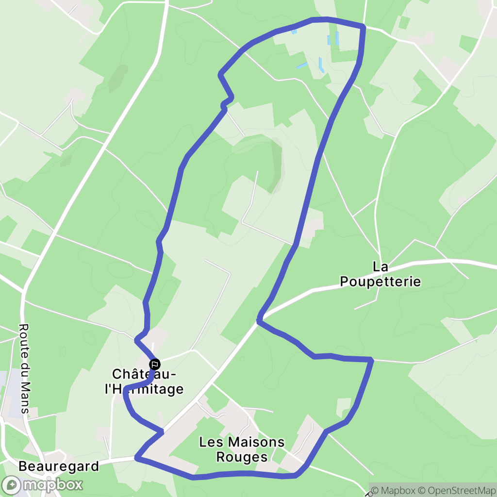 Château-l'Hermitage : carte du parcours de randonnée - France