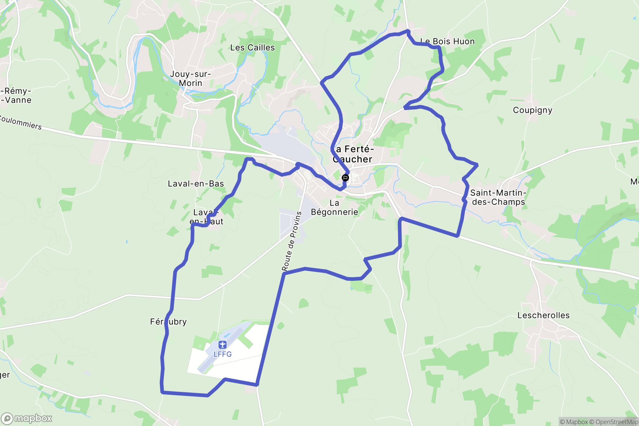 La Ferté-Gaucher : carte du parcours de randonnée - France
