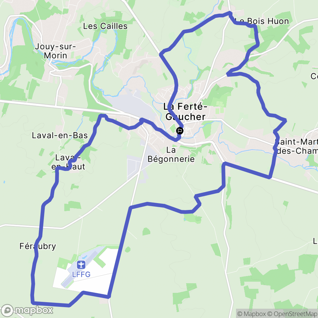 La Ferté-Gaucher : carte du parcours de randonnée - France