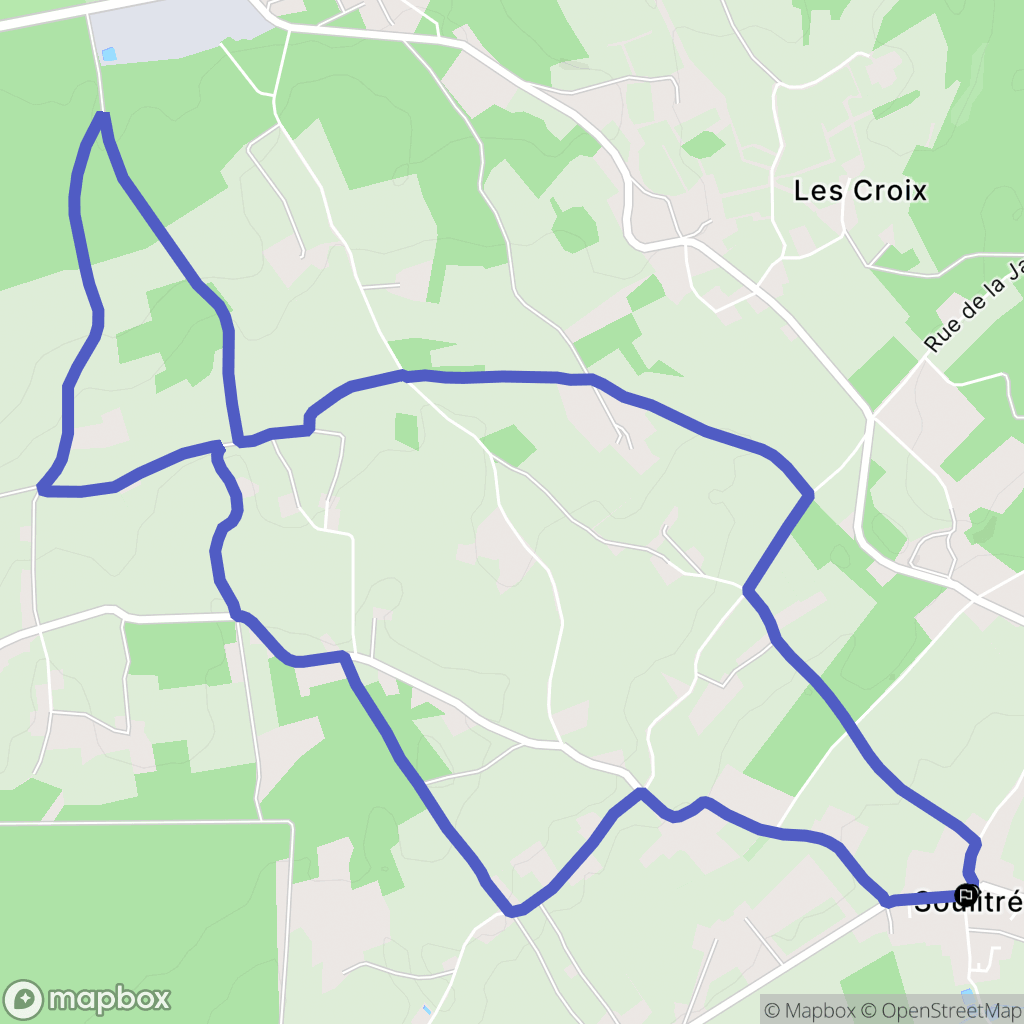 Soulitré : carte du parcours de randonnée - France