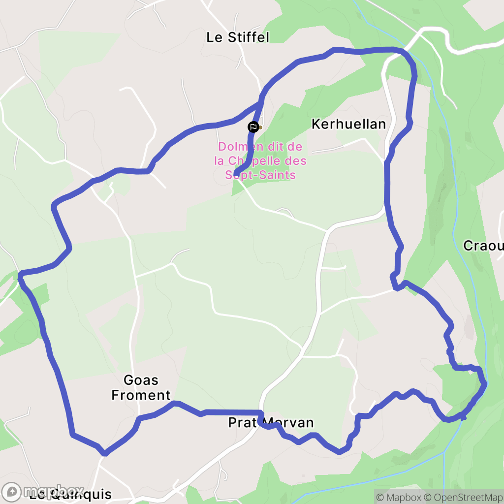 Vieux-Marché : carte du parcours de randonnée - France