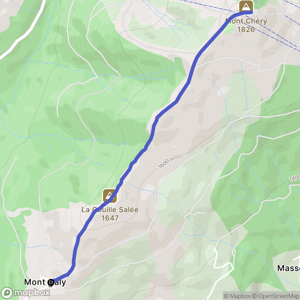 Les Gets : carte du parcours de randonnée - France