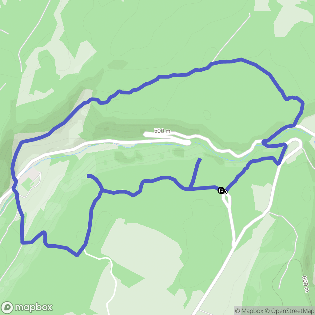 Chaux-lès-Passavant : carte du parcours de randonnée - France
