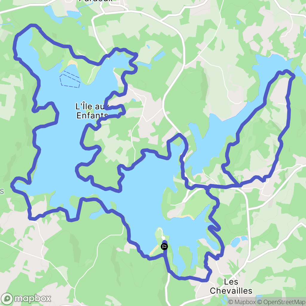 Compreignac : carte du parcours de randonnée - France