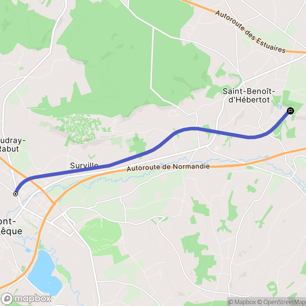 Pont-l'Evêque : carte du parcours de randonnée - France