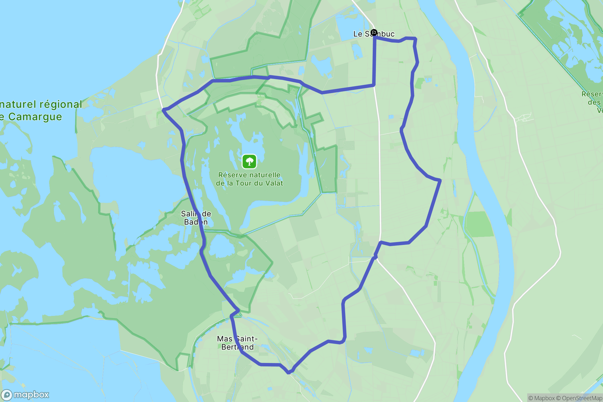 Arles : carte du parcours de randonnée - France