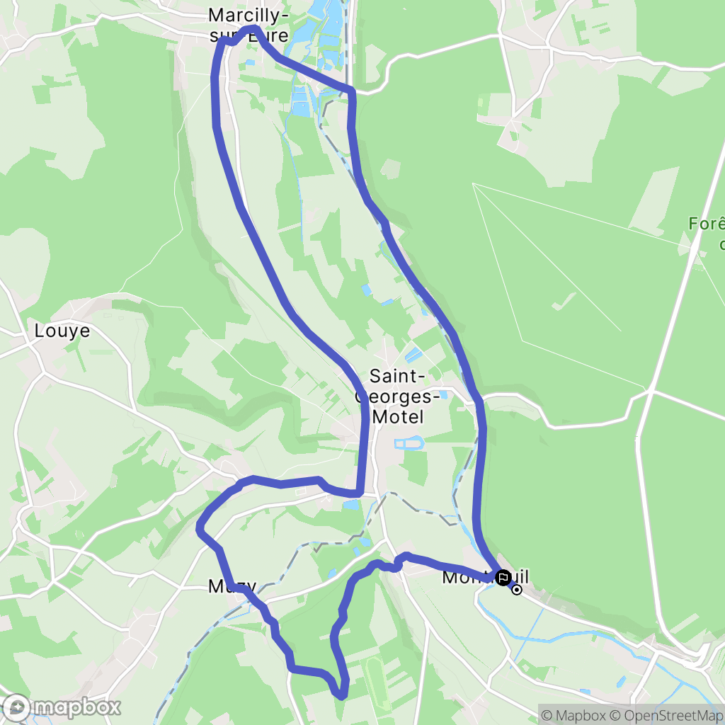 Montreuil : carte du parcours de randonnée - France