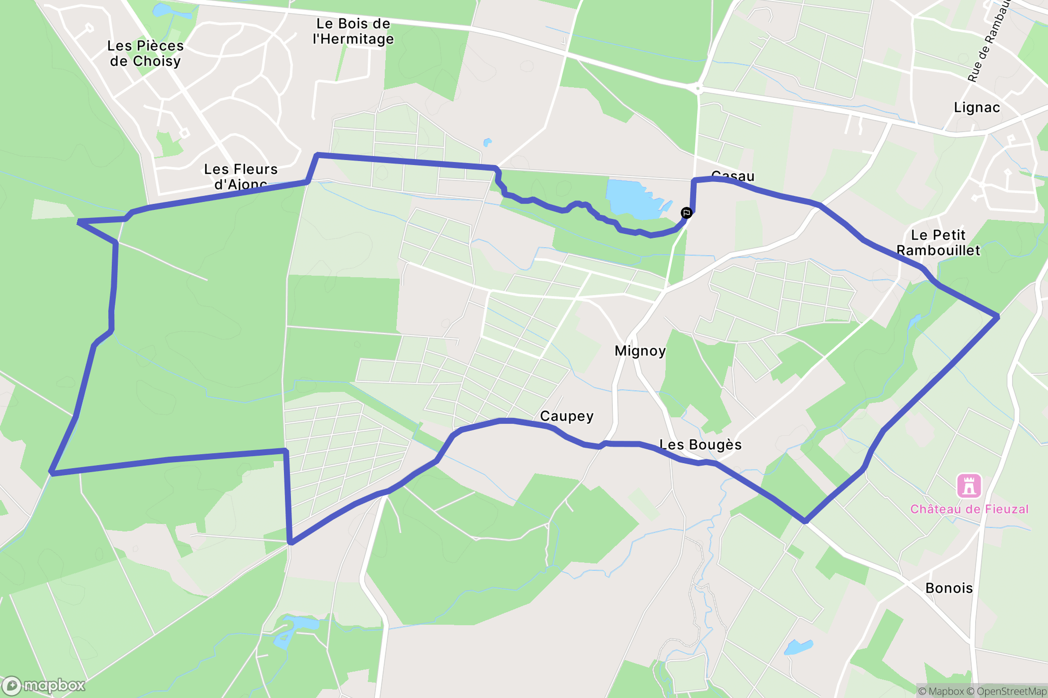 Léognan : carte du parcours de randonnée - France