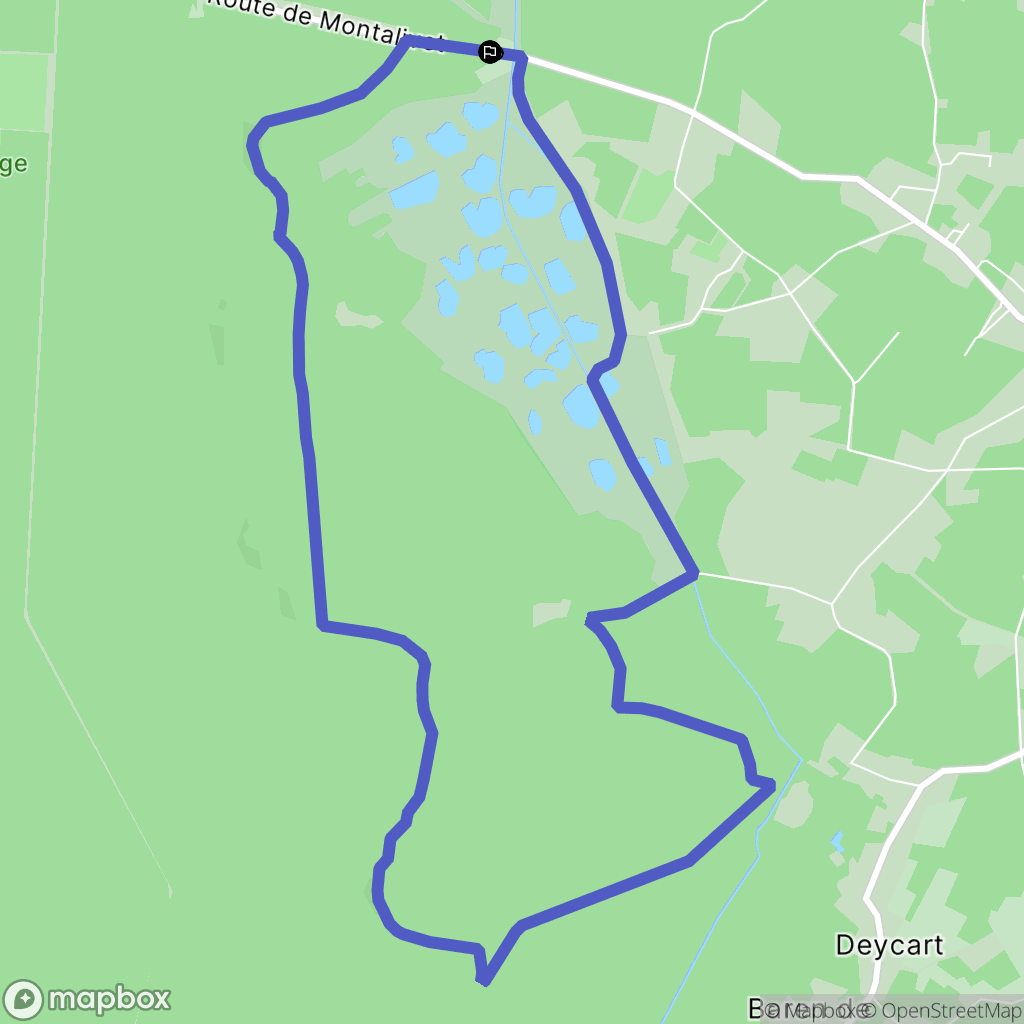 Vendays-Montalivet : carte du parcours de randonnée - France