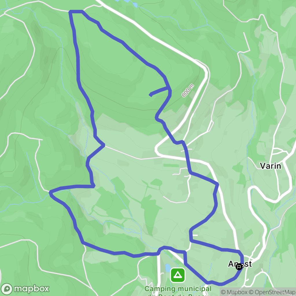 Anost : carte du parcours de randonnée - France