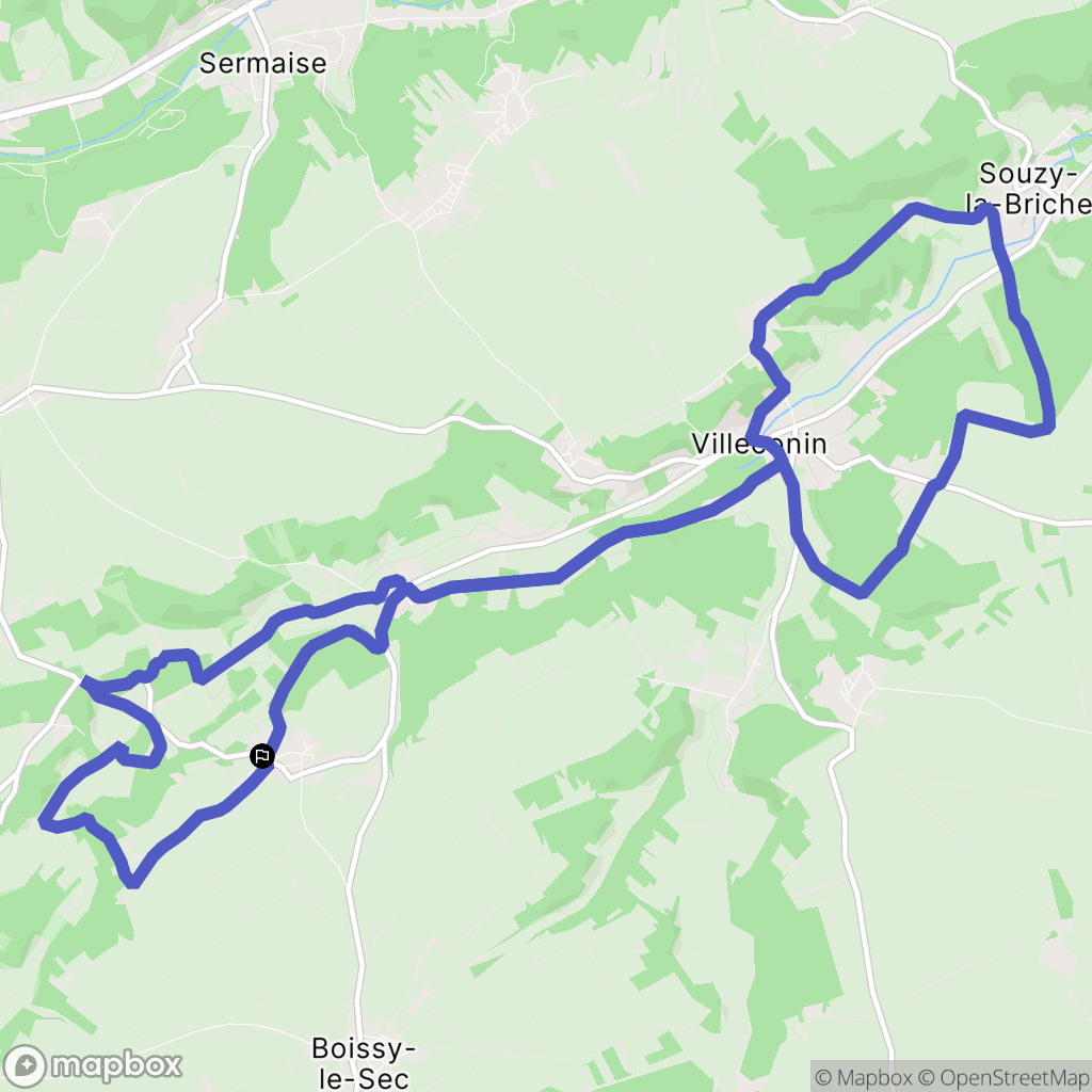 Boissy-le-Sec : carte du parcours de randonnée - France