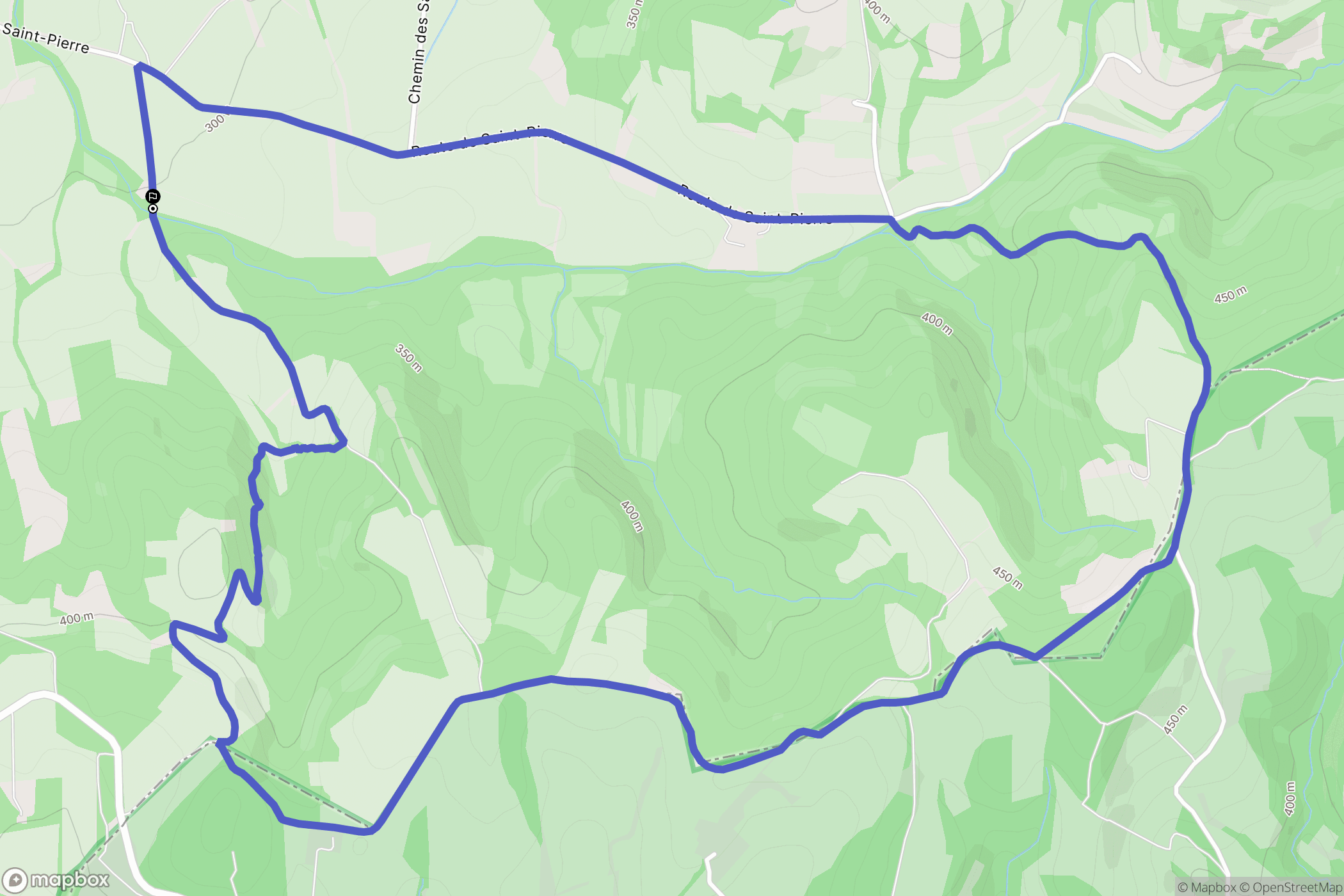Valréas : carte du parcours de randonnée - France