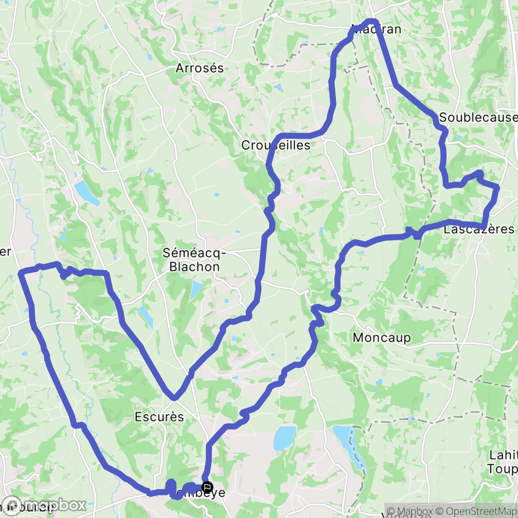 Lembeye : carte du parcours de randonnée - France