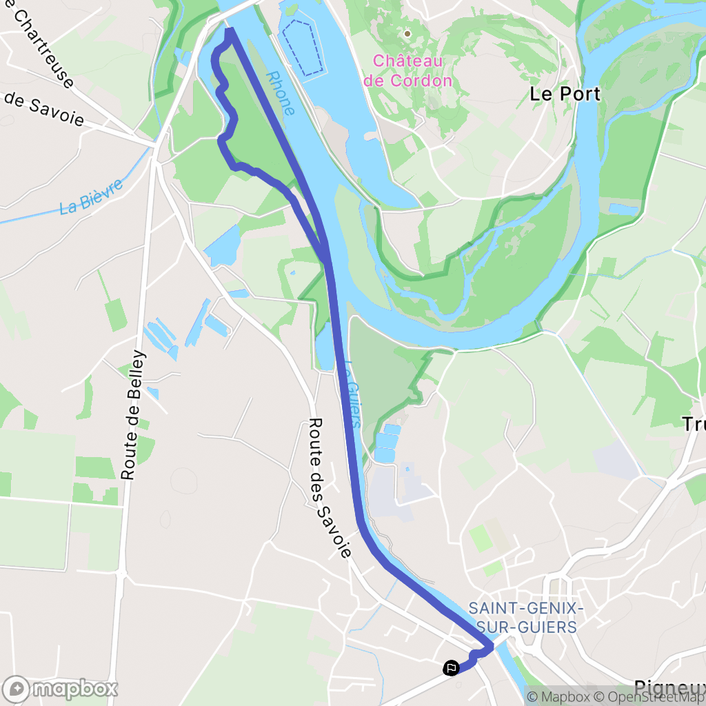 Saint-Genix-sur-Guiers : carte du parcours de randonnée - France
