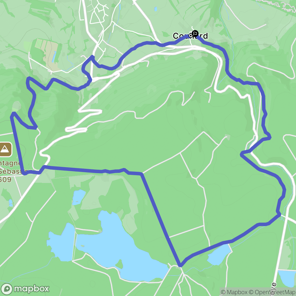 Autun : carte du parcours de randonnée - France