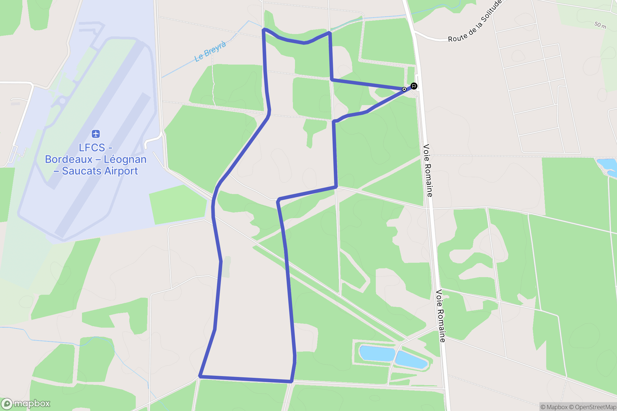 Martillac : carte du parcours de randonnée - France