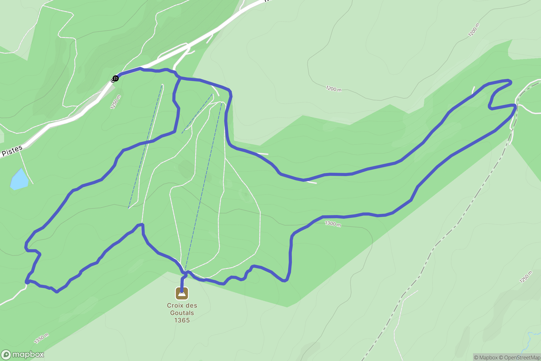 Saint-Urcize : carte du parcours de randonnée - France