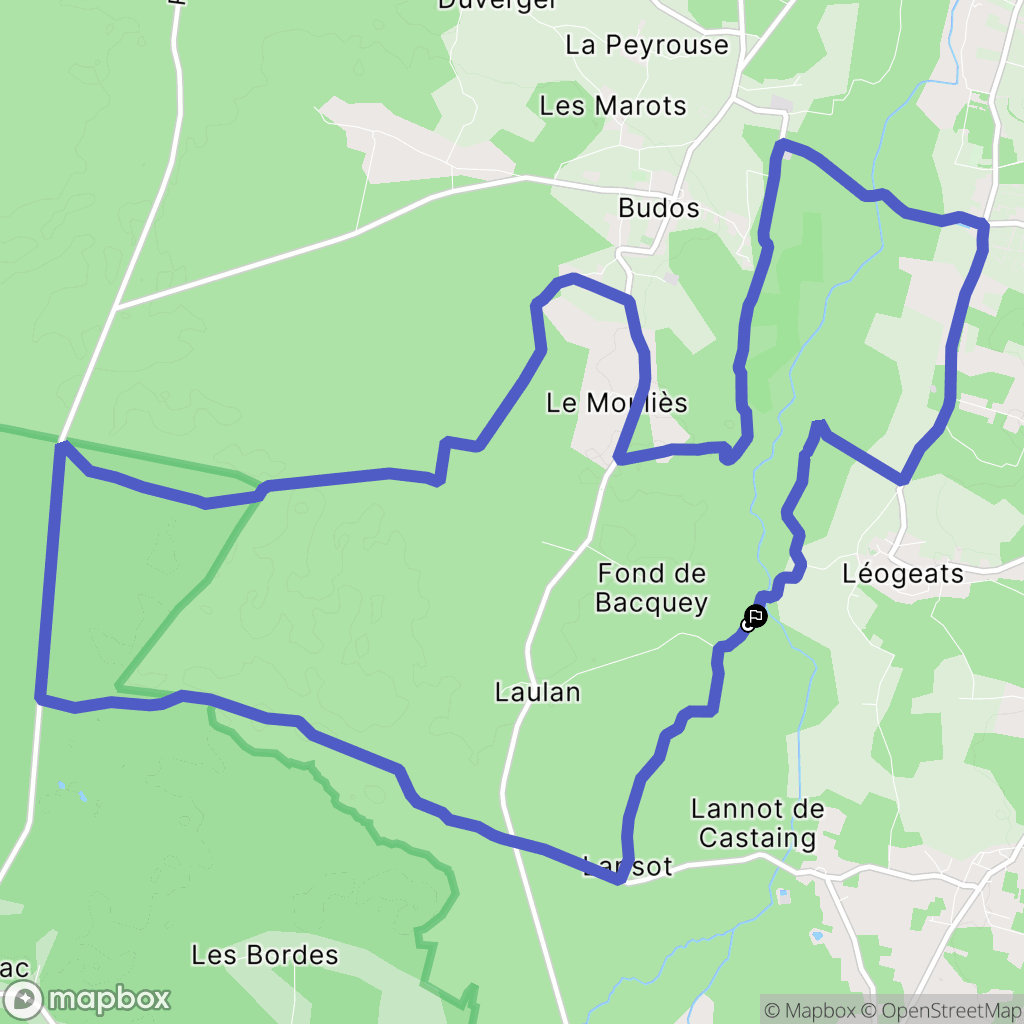 Léogeats : carte du parcours de randonnée - France