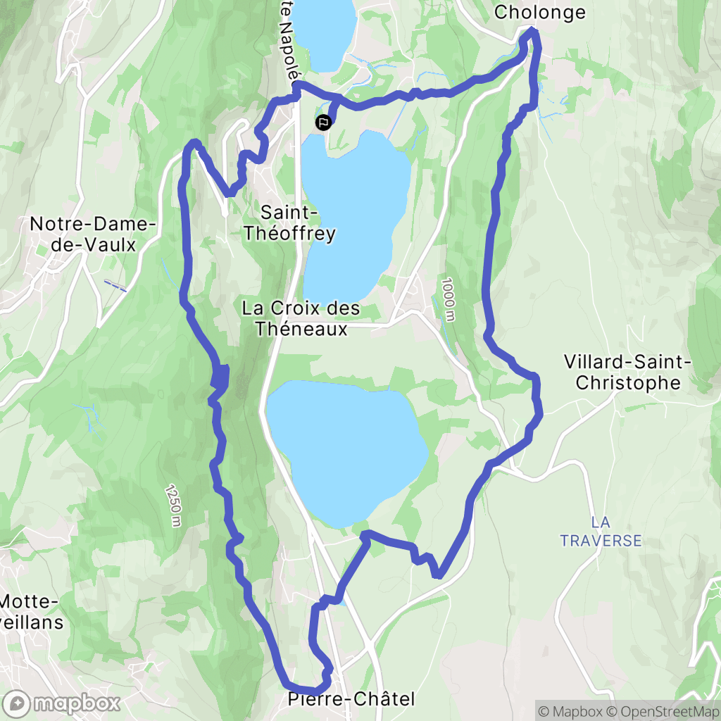 Saint-Théoffrey : carte du parcours de randonnée - France