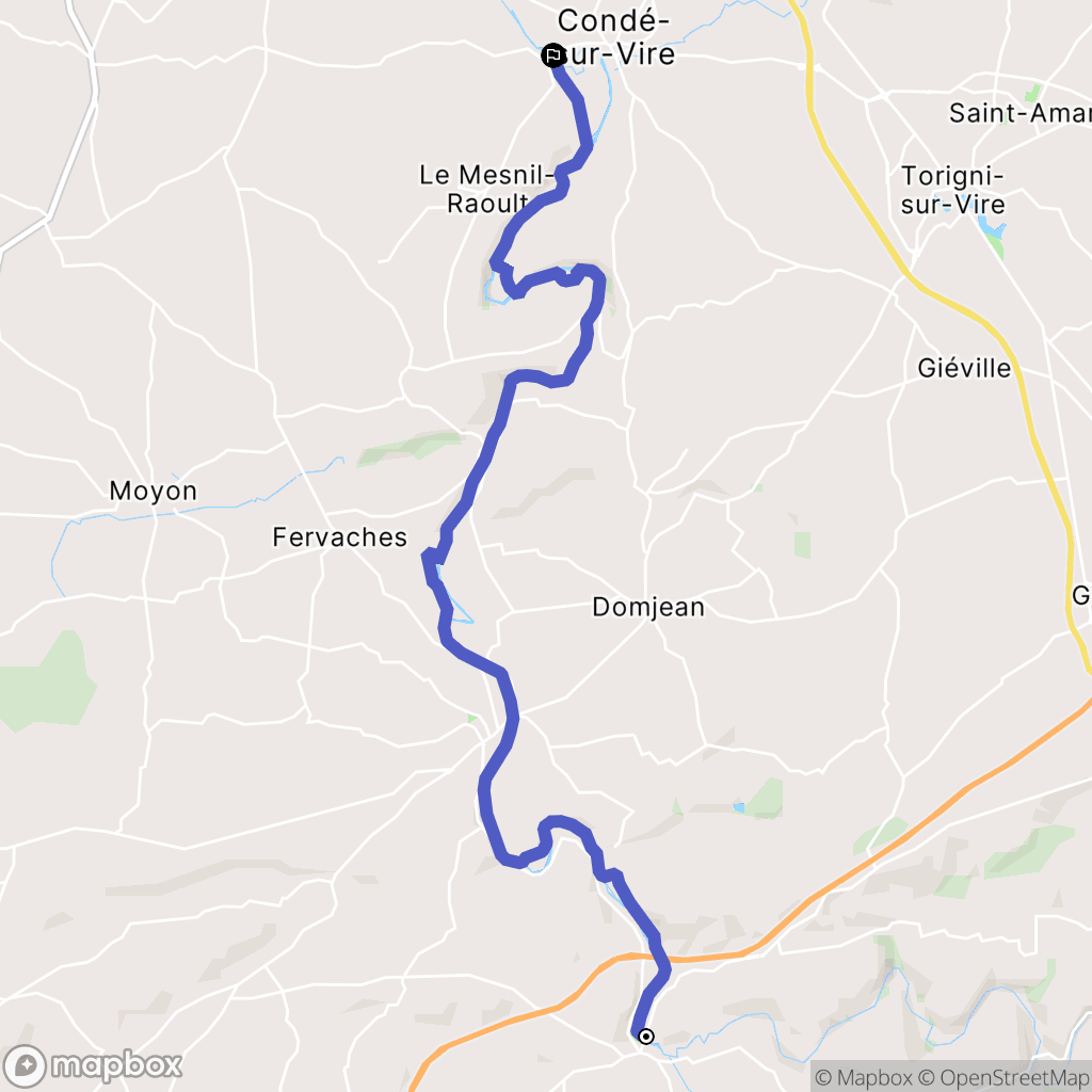 Sainte-Marie-Outre-l'Eau : carte du parcours de randonnée - France