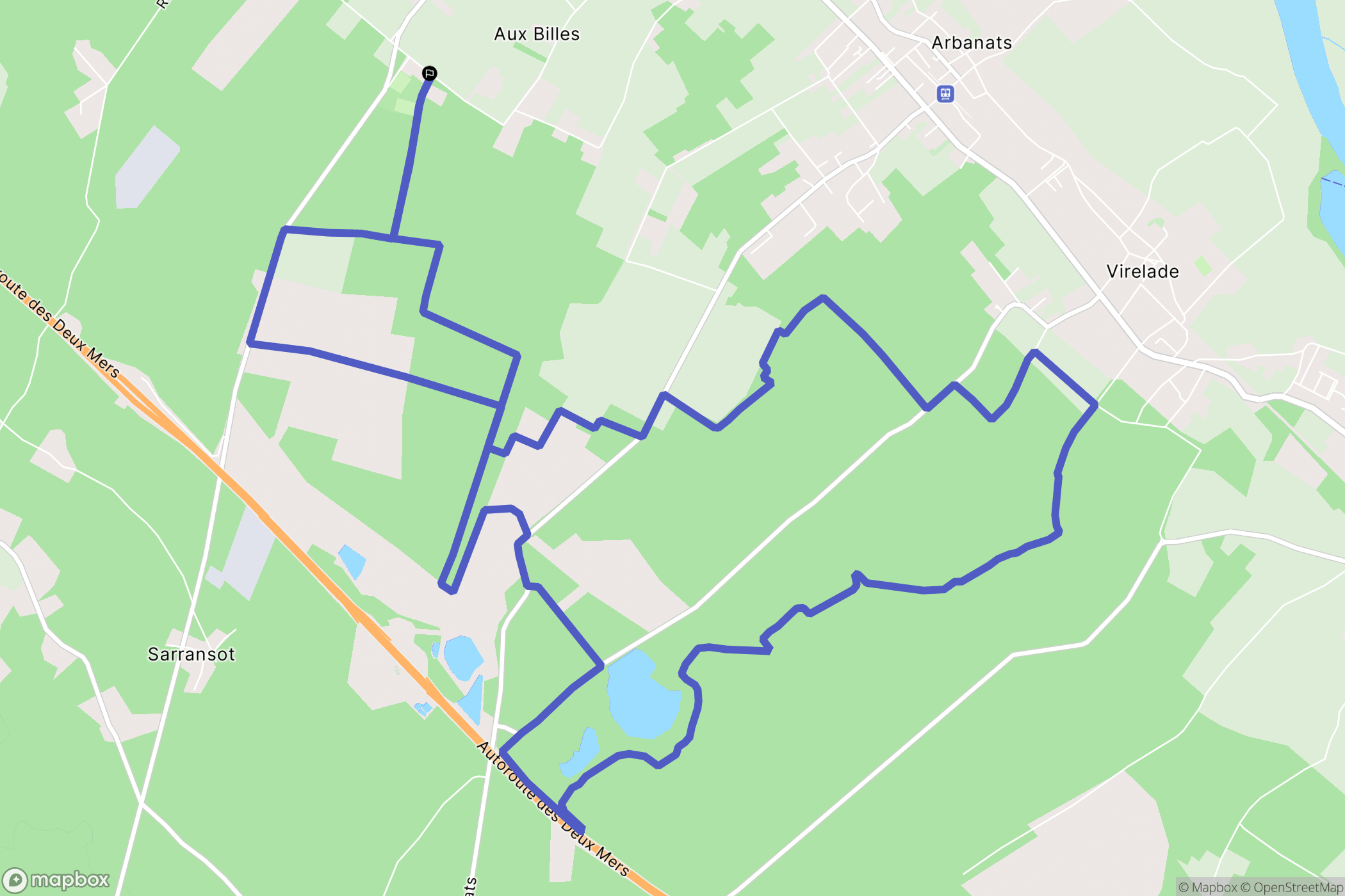 Portets : carte du parcours de randonnée - France